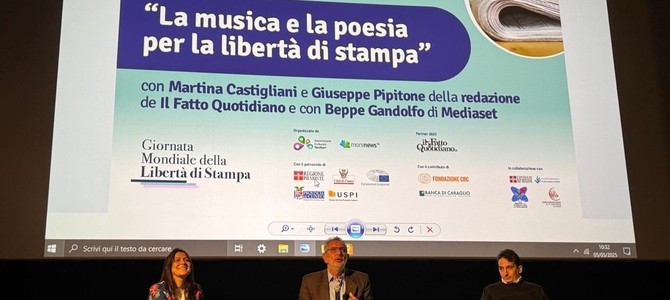 Uno scatto dalla passata edizione della "Giornata Mondiale sulla Libertà di Stampa" promossa a Cuneo