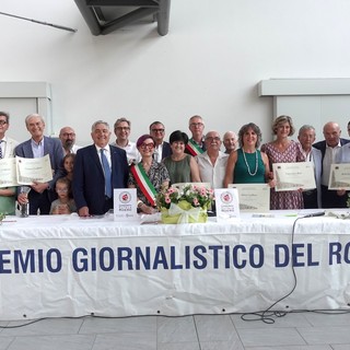 In foto i protagonisti del Premio Giornalistico del Roero 2026