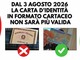 Dal 3 agosto 2026 la carta d’identità cartacea non sarà più valida: l'invito del Comune di Cuneo Dal 3 agosto 2026 la carta d’identità cartacea non sarà più valida: l'invito del Comune di Cuneo