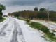 Grandine a Mango (foto dalla pagina Facebook Meteo Piemonte (https://www.facebook.com/meteopiemonteofficial)