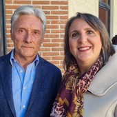 In foto Silvia Gullino con Giuseppe Saronni (Novara, 22 settembre 1957) In foto Silvia Gullino con Giuseppe Saronni (Novara, 22 settembre 1957)