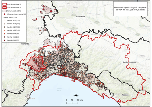 La mappa del contagio a domenica 5 luglio La mappa del contagio a domenica 5 luglio