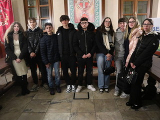 Alcuni momenti della cerimonia tenuta in municipio a Caramagna Alcuni momenti della cerimonia tenuta in municipio a Caramagna