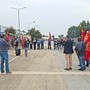 Il presidio tenuto davanti al sito di Sommariva Perno Il presidio tenuto davanti al sito di Sommariva Perno