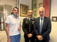 Il sindaco Tallone e il senatore Bergesio col comandante della Compagnia Carabinieri di Fossano, capitano Alessandro Cantarella