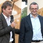 Il presidente del gruppo albese Giuseppe Miroglio con Giuseppe Lano, amministratore delegato di Sublitex (Ph. Mauro Gallo Fotografo) Il presidente del gruppo albese Giuseppe Miroglio con Giuseppe Lano, amministratore delegato di Sublitex (Ph. Mauro Gallo Fotografo)