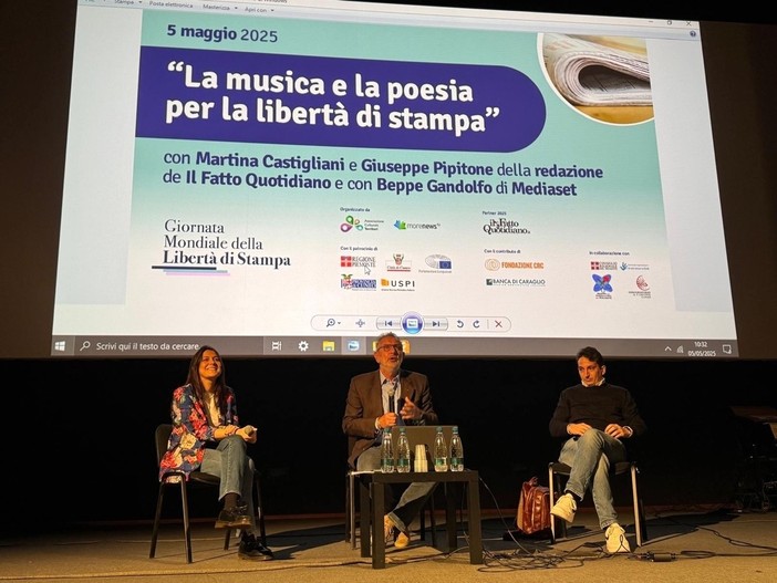 Uno scatto dalla passata edizione della "Giornata Mondiale sulla Libertà di Stampa" promossa a Cuneo