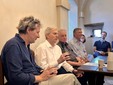 Nelle immagini alcuni momenti della presentazione e il maniero in fase di restauro Nelle immagini alcuni momenti della presentazione e il maniero in fase di restauro