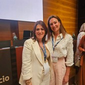 Chiara Paglieri insieme alla neo presidente di Terziario Donna Confcommercio Luciana Di Bisceglie