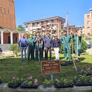 Alba, piazza Cristo Re più bella grazie agli studenti dell’Agraria di Grinzane