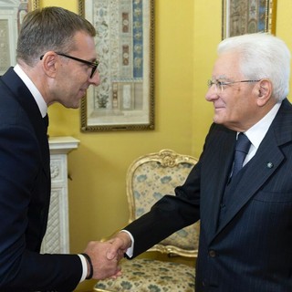 Marco Buttieri, presidente Federcasa, con Sergio Mattarella, Presidente della Repubblica Marco Buttieri, presidente Federcasa, con Sergio Mattarella, Presidente della Repubblica