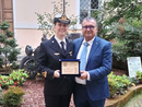 Daniele Sobrero con la Sottotenente di Vascello Erika Raballo Daniele Sobrero con la Sottotenente di Vascello Erika Raballo