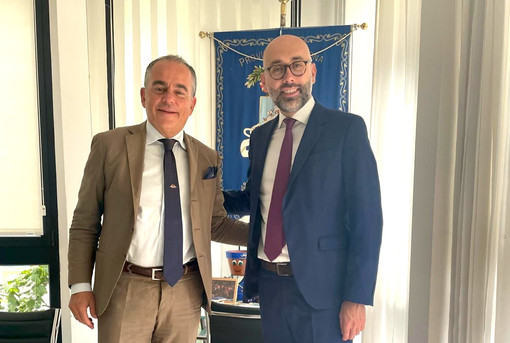 I presidenti delle due Province Olivieri e Robaldo