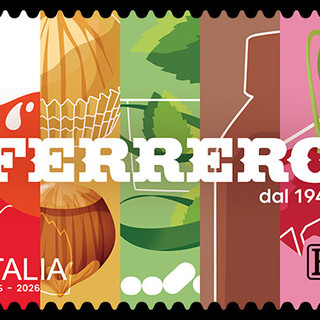 Eccellenze italiane, la Ferrero di Alba torna sui francobolli di Poste Italiane (dodici anni dopo Nutella)