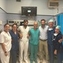 L'équipe che ha effettuato il delicato intervento