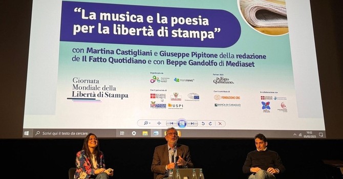 Uno scatto dalla passata edizione della "Giornata Mondiale sulla Libertà di Stampa" promossa a Cuneo
