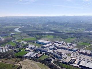 La zona industriale di Santa Vittoria d'Alba e Roddi