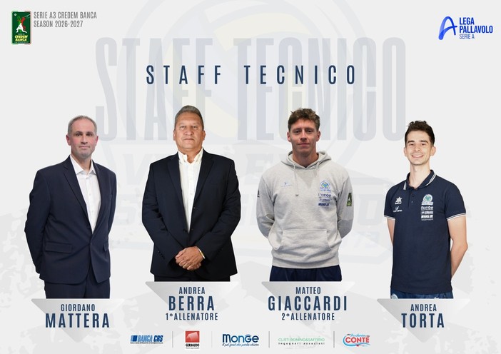 VOLLEY A3 M / Conferme e novità nello staff tecnico del Savigliano Monge-Gerbaudo VOLLEY A3 M / Conferme e novità nello staff tecnico del Savigliano Monge-Gerbaudo
