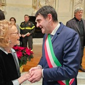 Il sindaco Tallone con Maria Franca Ferrero