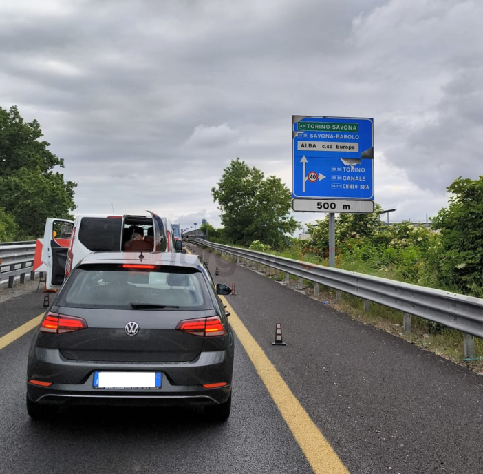Auto in coda sulla direttrice Cuneo della tangenziale albese