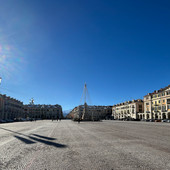 Piazza Galimberti a Cuneo in uno scatto di ieri