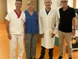 Con la direttrice generale Malvasio, il direttore amministrativo Monti e, primo da sinistra, il coordinatore Massimiliano Zichi Con la direttrice generale Malvasio, il direttore amministrativo Monti e, primo da sinistra, il coordinatore Massimiliano Zichi
