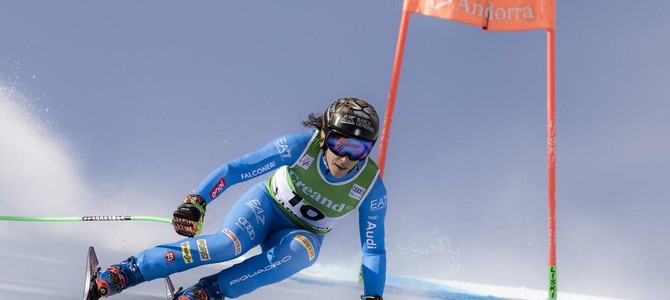 Federica Brignone durante il Super-G della Coppa del Mondo di Soldeu Federica Brignone durante il Super-G della Coppa del Mondo di Soldeu