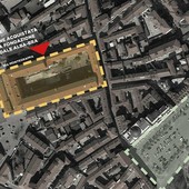 Il dettaglio della zona di Bra dove sorgerà il complesso Il dettaglio della zona di Bra dove sorgerà il complesso