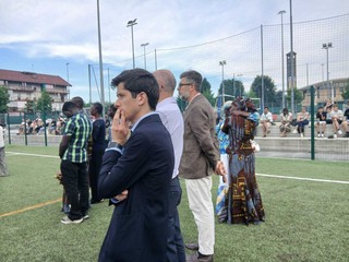 Saluzzo; cerimonia di commemorazione dell'Olimpic Calcio per Rasmane Ouedraogo