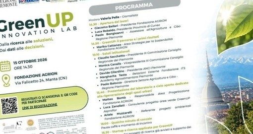 Giovedì 15 ottobre 2026 Fondazione Agrion presenta "GreenUP Innovation Lab"