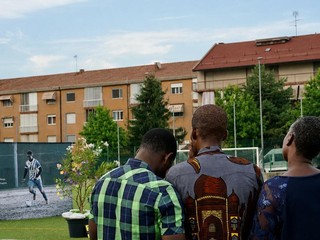 Saluzzo; cerimonia di commemorazione dell'Olimpic Calcio per Rasmane Ouedraogo- foto Paola Ravazzi