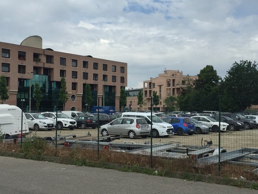 L'area del parcheggio Inail