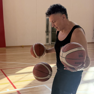 Il prof. Salvatore Ciufo in allenamento