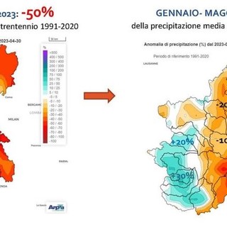 Una mappa delle precipitazioni in Piemonte a cura dell’Arpa regionale