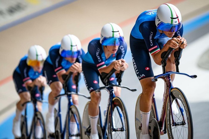 Alberto Veglia con il quartetto azzurro agli Europei 2026
