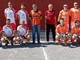 Alusic Merlese e Fbc Sabbiature Augusto Manzo con l'arbitro Ezio Salvetto