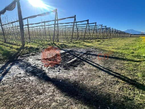 Il luogo deve è stata date alle fiamme l'autovettura