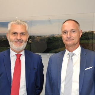 Da sinistra il presidente dell'Ente Turismo Langhe Monferrato Roero Mariano Rabino e il neo direttore Bruno Bertero