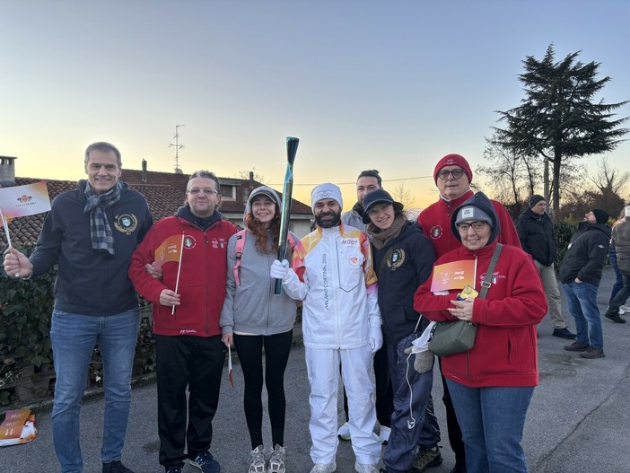 Bra: AIDO e UNVS corrono con la fiaccola olimpica di Milano Cortina 2026