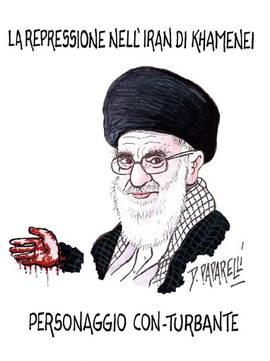 La situazione dell'Iran nella vignetta di Paparelli