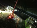 Lavori notturni al viadotto Centallo della tangenziale di Fossano