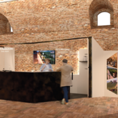 Il rendering della nuova biglietteria