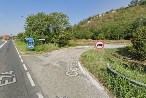 La strada interessata alla chiusura, fotografia del Comune di Alba