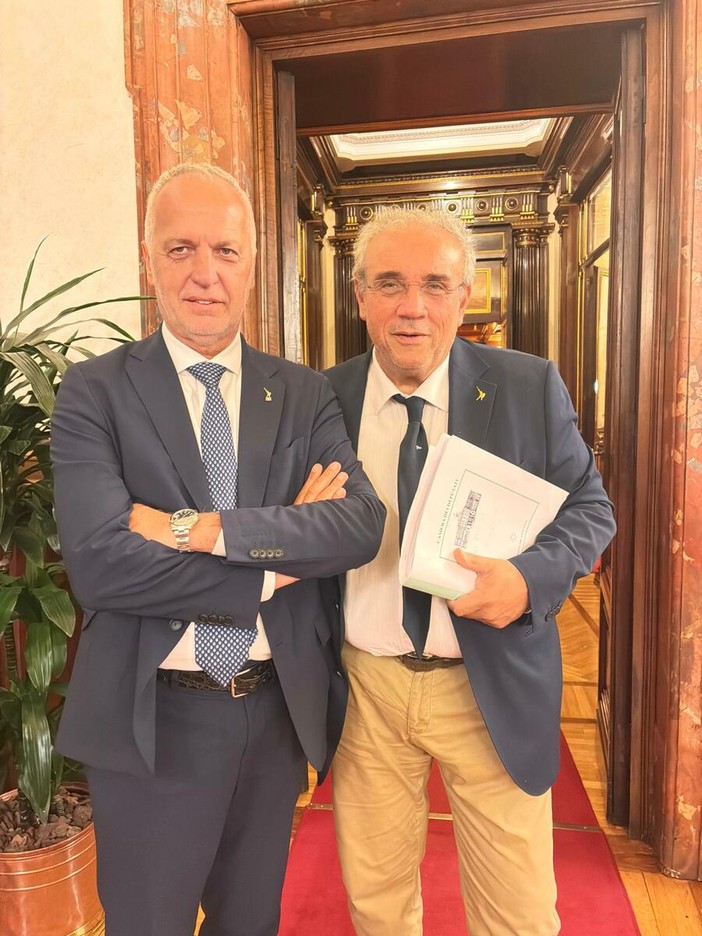 I parlamentari leghisti Giorgio Maria Bergesio e Francesco Bruzzone