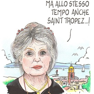 Brigitte Bardot nella vignetta di Danilo Paparelli: un omaggio alla diva che ha reso immortale Saint Tropez
