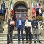 La delegazione giapponese con il sindaco Fogliato