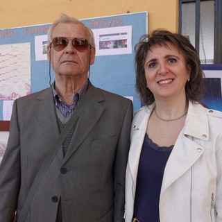 Giuseppe Abram con Silvia Gullino alla mostra per la pace nel 2022 al Caffè Letterario Giuseppe Abram con Silvia Gullino alla mostra per la pace nel 2022 al Caffè Letterario