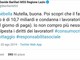 Il tweet del consigliere laziale Davide Barillari (M5S)
