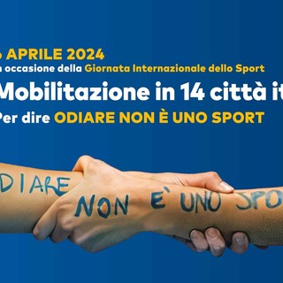 Discriminazioni e odio verbale nello sport, il 6 aprile un flash mob nelle città italiane