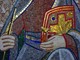 Particolare del mosaico di Rupnik, Santuario nuovo della Madonna dei Fiori, a Bra